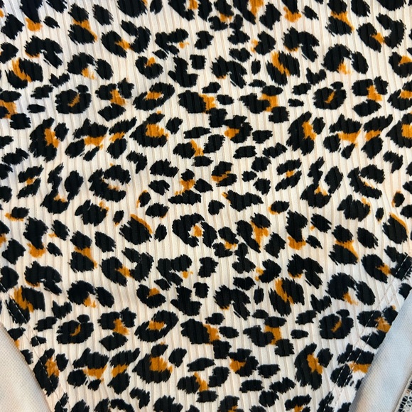 Xhilaration High Waist High Leg Cut Leopard Print Bikini Bottoms - Picture 4 of 6